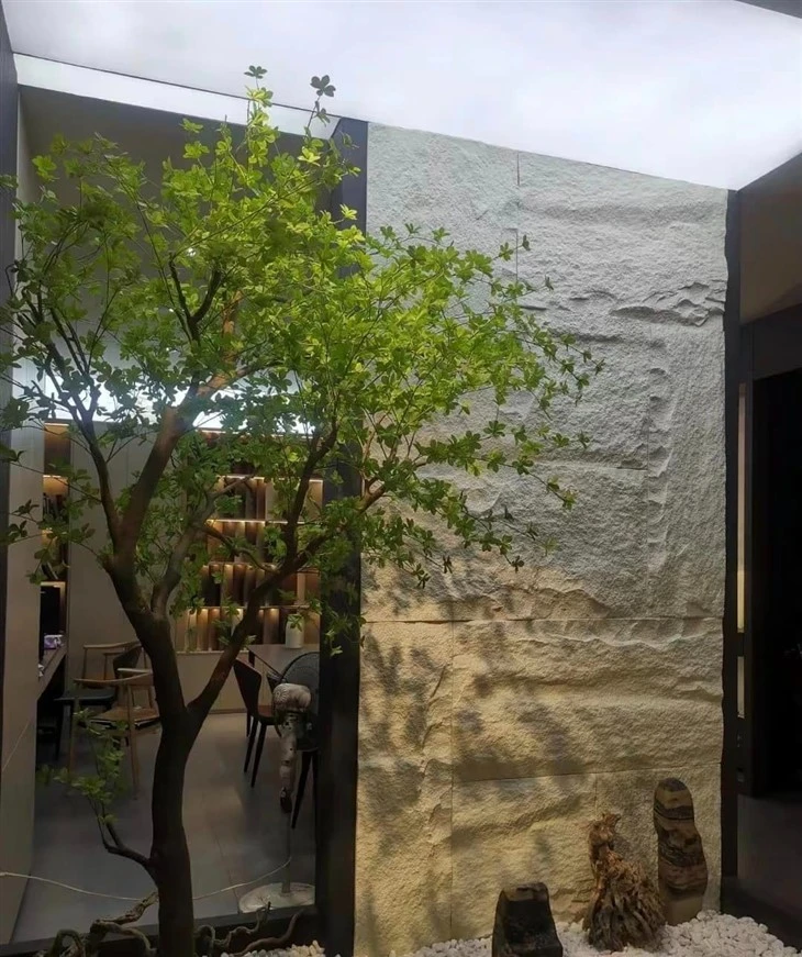 Pu Stone Wall Panel Used in The Coffee Shop